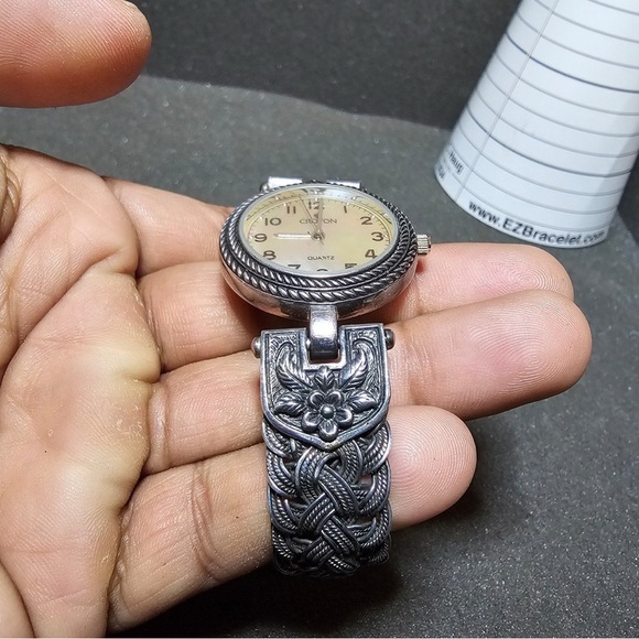 Croton Sterling Silver Case And Bracelet Watch Not Working For Parts Or Repair - Picture 2 of 11